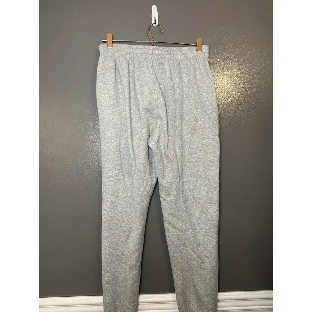 Champion Sweatpants Mens Medium Gray Fleece Jogger Pants Script Logo Athletic